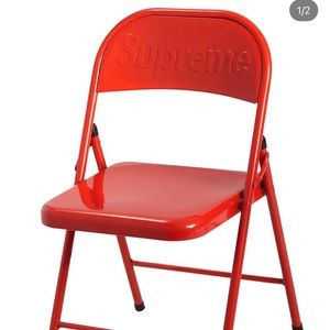Supreme Metal folding chair red